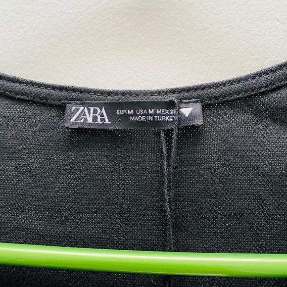 Zara - Puff Sleeve Polka Dot Dress - Picture 8 of 9